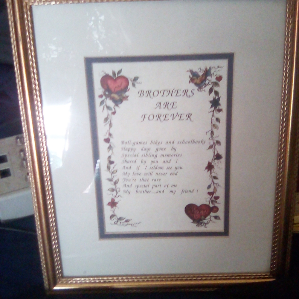 BROTHERS ARE FOREVER FRAMED PICTURE